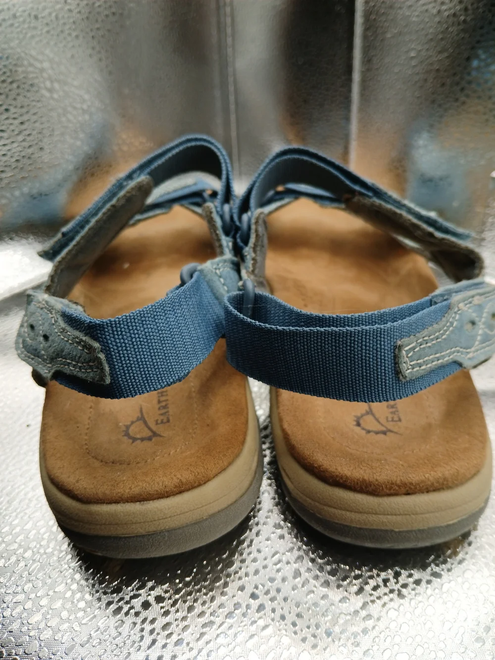Earth Origins Blue Strappy Sandals Women's Size 7.5